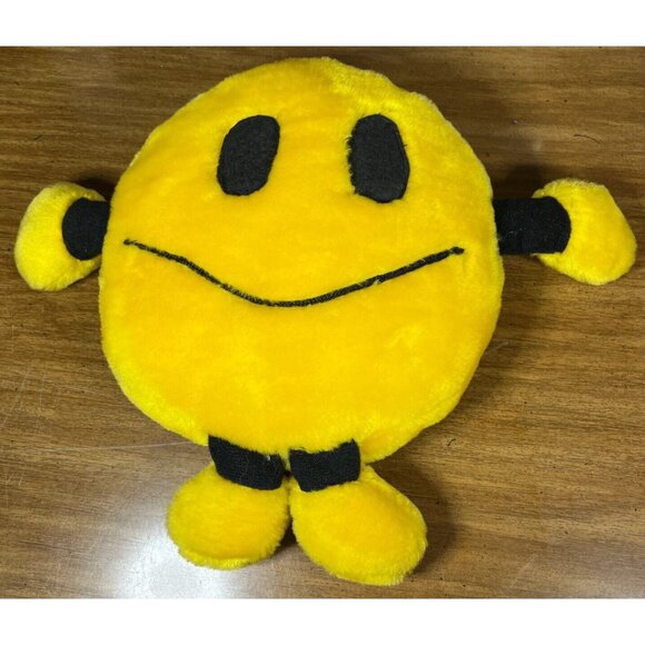 Vintage Plush Smiley Face Northeast Imports Inc Stuffed Toy Happy Face 10" - Picture 1 of 4